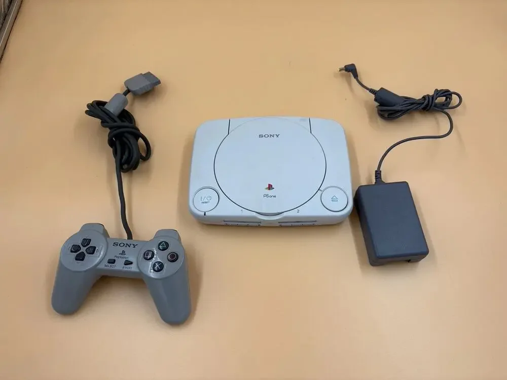 Sony PS OneSlim White Console + Controller – Tested Working – No AV Cable